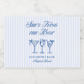 Sie bindet die elegante Hand der Knot-Küste. Schaumweinetikett (Einzelnes Label)