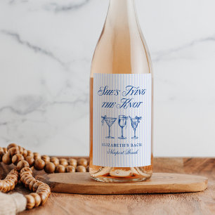 Sie bindet die elegante Hand der Knot-Küste. Weinetikett