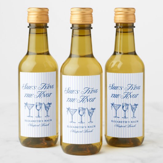 Sie bindet die elegante Hand der Knot-Küste. Weinetikett (Flaschen)