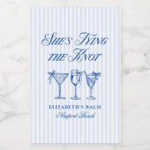 Sie bindet die elegante Hand der Knot-Küste. Weinetikett (Einzelnes Label)