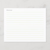 Sie bindet die Knochen-Green-Bow-Bridal-Rezept-Kar (Rückseite)