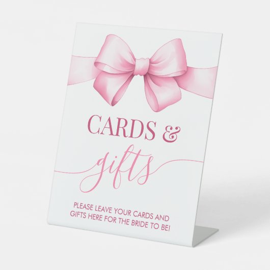 Sie bindet die knospenrosa Ribbon-Bridal Sockelschild (Vorderseite)