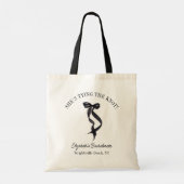 Sie bindet die Knot Black Bow Bachelorette Tragetasche (Rückseite)