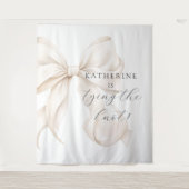 Sie bindet die Knot-Brautparty-Kulisse Wandteppich (Vorderseite)