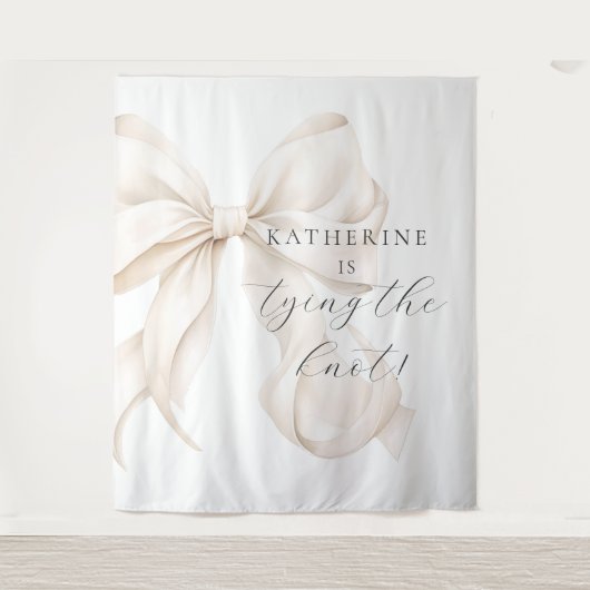 Sie bindet die Knot-Brautparty-Kulisse Wandteppich (Vorderseite)