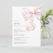 Sie bindet die Knot Bridal-Dusche an die Einladung (Stehend Vorderseite)