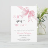 Sie bindet die Knot-Bridal-Dusche an die Einladung (Stehend Vorderseite)