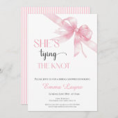Sie bindet die Knot-Bridal-Dusche an die Einladung (Vorne/Hinten)