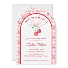 Sie bindet die Knot Coquette Cherry Bridal