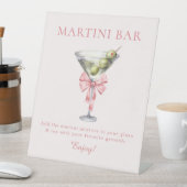 Sie bindet die Knot Pink Coquette Martini-Bar Sockelschild (In Situ)