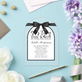 Sie bindet die Knoten Schwarz-Palette Bow Acryleinladungen (Insitu (Hochzeit))