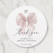 Sie bindet die Liebesmarken des Knotens Brautparty Geschenkanhänger (Vorderseite)