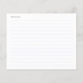 Sie bindet die Lila Bow Bridal-Rezept-Karte (Rückseite)