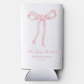 Sie bindet die nicht rosa Brautparty-Favoriten Selters Dosenkühler (Rückseite)