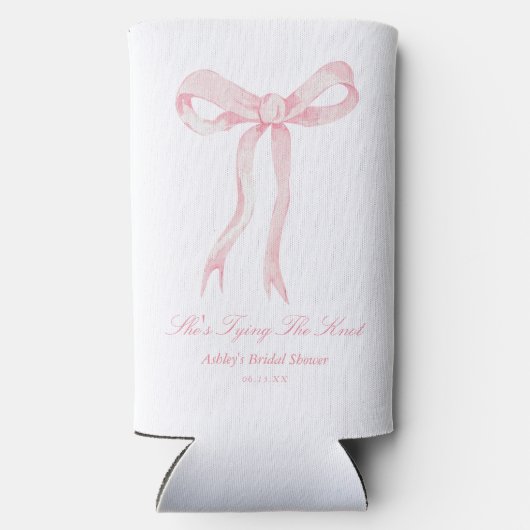 Sie bindet die nicht rosa Brautparty-Favoriten Selters Dosenkühler (Rückseite)