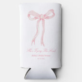 Sie bindet die nicht rosa Brautparty-Favoriten Selters Dosenkühler (Vorderseite)