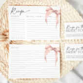 Sie bindet die Rosa-Bridal-Rezept-Karte Einladung