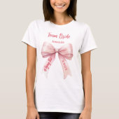 Sie bindet die Rosa-Bug-Mannschaft Bride T-Shirt (Vorderseite)