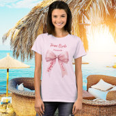Sie bindet die Rosa-Bug-Mannschaft Bride T-Shirt