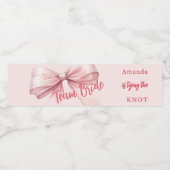 Sie bindet die Rosa-Bug-Mannschaft Bride Wasserflaschenetikett (Einzelnes Label)
