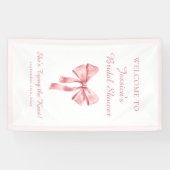 Sie bindet die weich rosa Dusche der Knöchel an Banner (Horizontal)