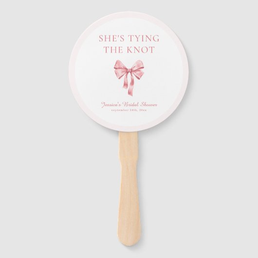 Sie bindet die weich rosa Dusche der Knöchel an Fächer (Rückseite)