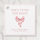 Sie bindet die weich rosa Dusche der Knöchel an Geschenkanhänger (Vorderseite)