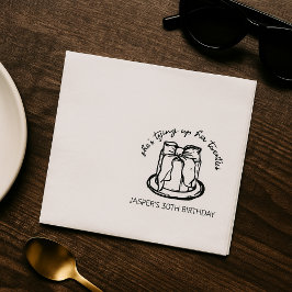 Sie bindet ihre Zwanziger an Bow Themed Birthday Serviette