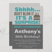 Sie bläst es nicht auf, es ist eine Überraschungsg Einladung (Vorne/Hinten)