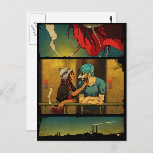 Sie bläst meinen Verstärker Postkarte (Vorne/Hinten)