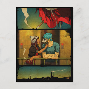 Sie bläst meinen Verstärker Postkarte