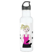 Sie Bleibe eine Blonde-Wasserflasche Edelstahlflasche (Vorderseite)
