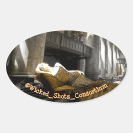 Sie bleibt ovaler aufkleber