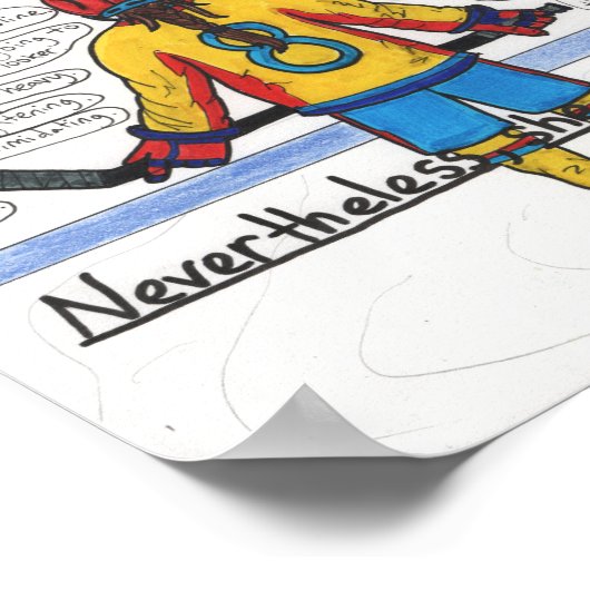 Sie blieb bestehen (Athletin) Poster (Ecke)