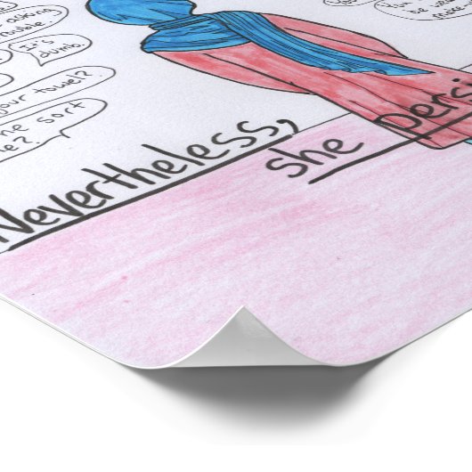 Sie blieb bestehen (Hijabi) Poster (Ecke)