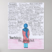 Sie blieb bestehen (Hijabi) Poster (Vorne)