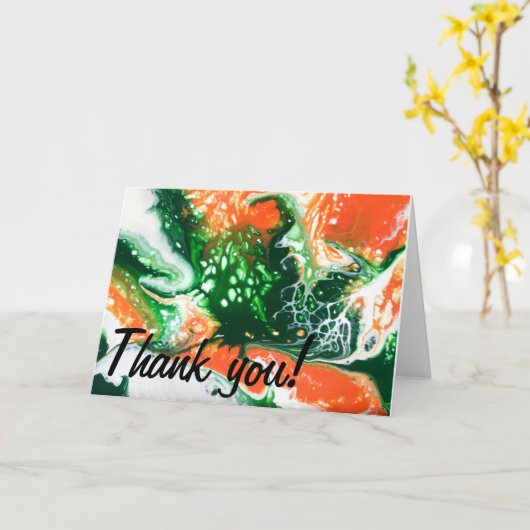 "Sie blüht wie der Amazon" Danke Karte (Gelbe Blume)