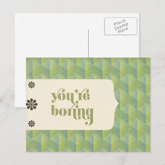 Sie bohren postkarte (Vorne/Hinten)