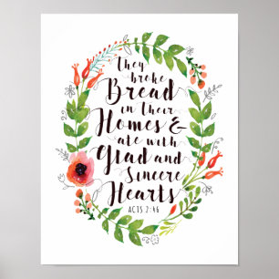 Sie brachten Brot in ihren Zuhause Art Print Poster