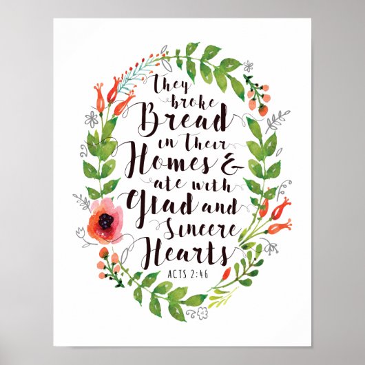 Sie brachten Brot in ihren Zuhause Art Print Poster (Vorne)