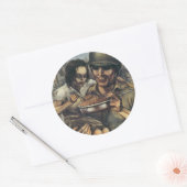 Sie brauchen Essen ~ Pflanze Mehr Bohnen Runder Aufkleber (Umschlag)