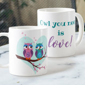 Sie brauchen, ist Liebe Niedlicher Cartoon Puffer Kaffeetasse