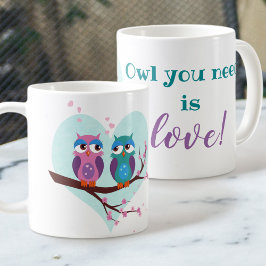 Sie brauchen, ist Liebe Niedlicher Cartoon Puffer Kaffeetasse