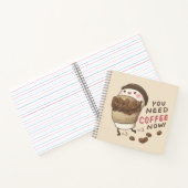 Sie brauchen jetzt Kaffee Illustration Notizblock (Innenseite)