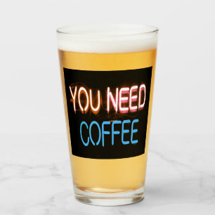 Sie brauchen Kaffee, Caffine Neon Sign Glas