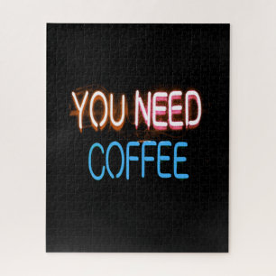 Sie brauchen Kaffee, Caffine Neon Sign Puzzle