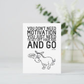 Sie brauchen keine Motivation Postkarte (Stehend Vorderseite)