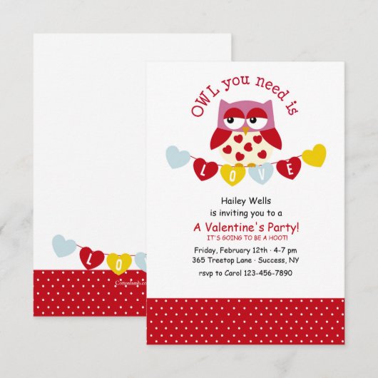 Sie brauchen Liebe Einladung (Vorne/Hinten)