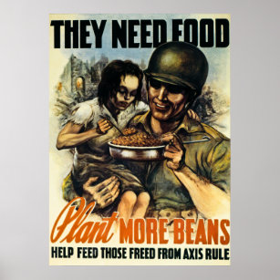 Sie brauchen Nahrung - Vintager Weltkrieg 2 Poster