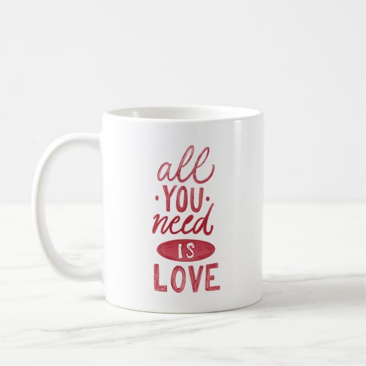 Sie brauchen nur Liebe Kaffeetasse (Links)